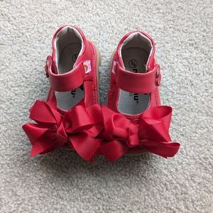 Mooshu Red Mary Janes with Bow